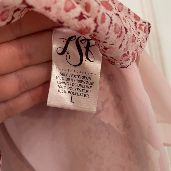 loveshackfancy • pink ruffle mini skirt floral - Picture 7 of 8